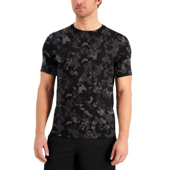 NWT Id Ideology Men's Birdseye Printed Training T-Shirt XL Deep Black - Picture 1 of 5